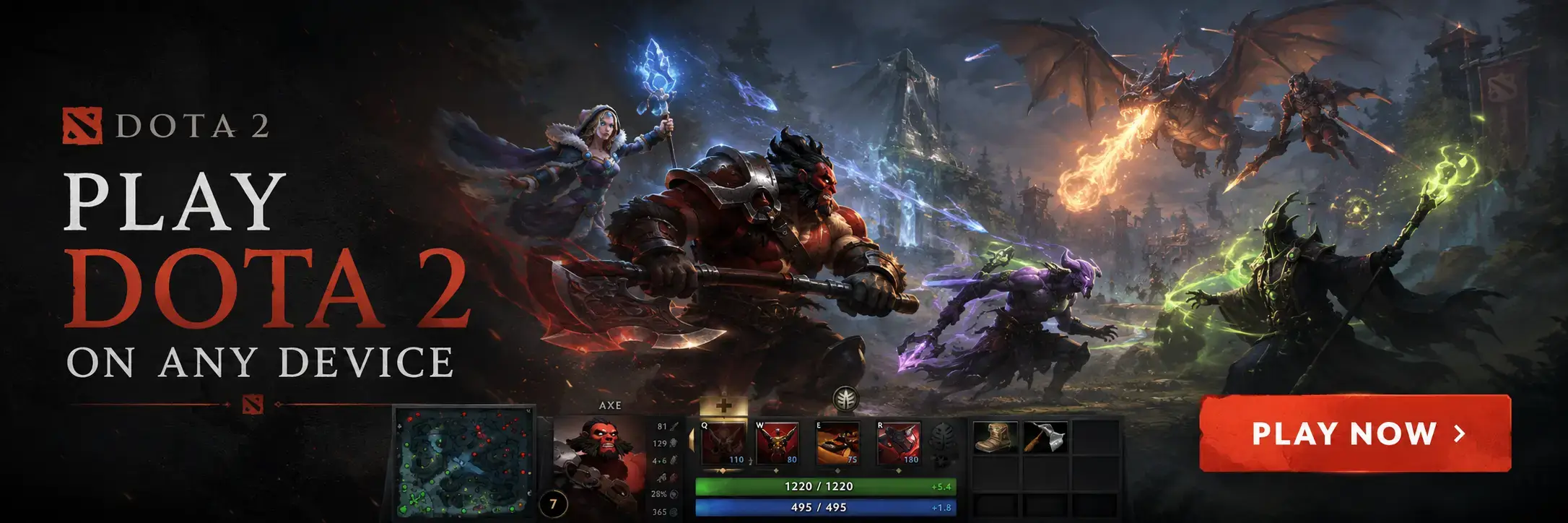 Play Dota 2 on Boosteroid cloud gaming
