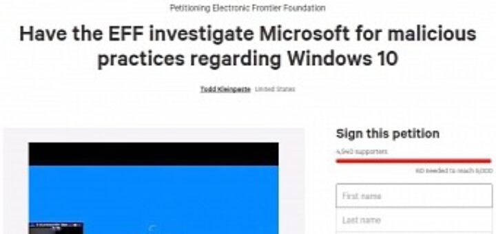 Anti forced windows 10 upgrades petition reaches 5 000 supporters in one week