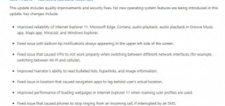 Microsoft releases windows 10 cumulative updates kb3163018 and kb3163017
