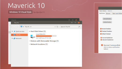 Maverick 10 visual style for windows 10