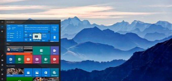 Windows 10 start menu redesigned with project neon transparency