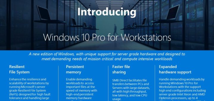What is windows 10 pro for workstations inforgraphic