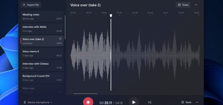 Microsoft announces new sound recorder app for windows 11