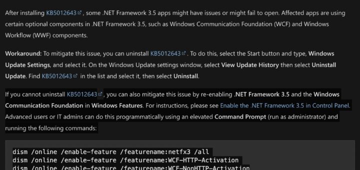 Microsoft confirms new bug in windows 11 cumulative update kb5012643