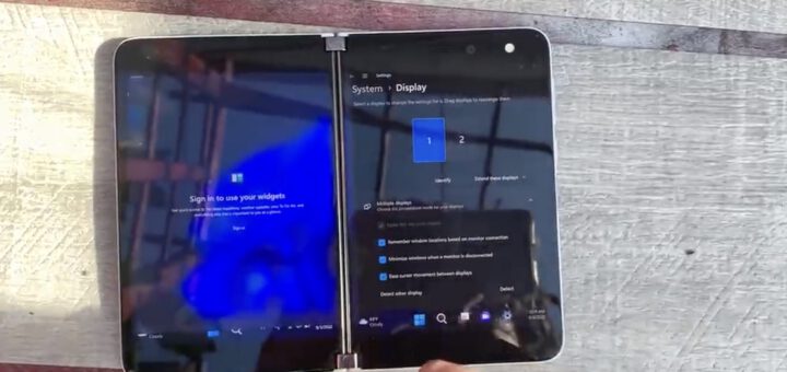 Windows 11 running on the surface duo is the windows
