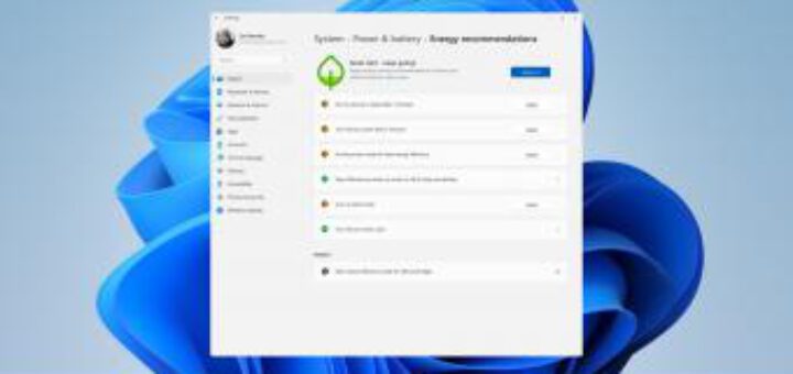 Windows 11 can now offer energy recommendations