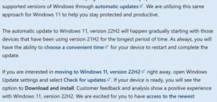 Microsoft starts the automatic update phase to windows 11 22h2