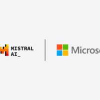 Mistral AI and Microsoft Logos