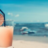 Tropical beach cocktail