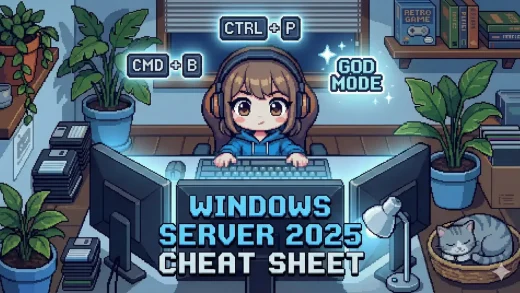 Windows server 2025 cheat sheet shortcut