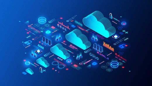 Cloud Hyperscaler Concept - Hyperscale Computing - Cloud Architecture that Scales with Increasing Demand - 3D Illustration