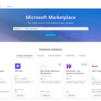 An image of part of the Microsoft Marketplace digital dashboard.