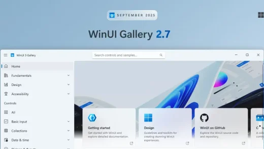 Winui 2 7 homescreen
