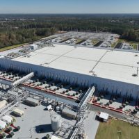An aerial shot of the Fairwater AI datacenter near Atlanta, Georgia