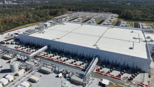 An aerial shot of the Fairwater AI datacenter near Atlanta, Georgia