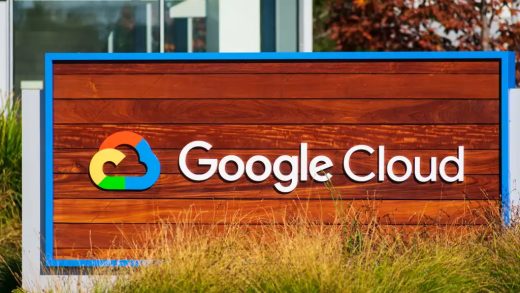 Google Cloud sign is displayed at Google campus in Silicon Valley - Sunnyvale, California, USA - November, 2019