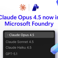 A white background with text introducing Claude Opus 4.5, the newest model in Microsoft Foundry.