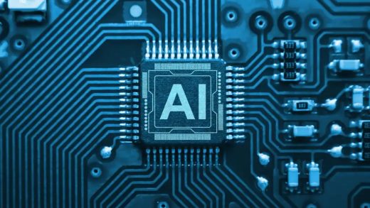 AI (Artificial Intelligence) technology, chip IC on PCB, PCB circuit board, microprocessor