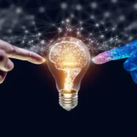 artificial intelligence AI hands conceptual