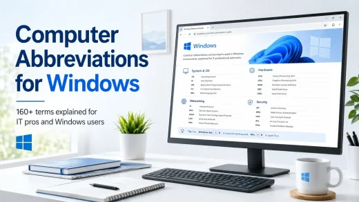 Best computer abbreviations for pc cover - Computer Abbreviations for Windows Users