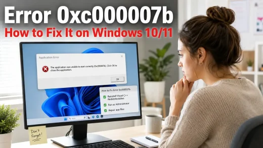 Windows error how to fix error 0xc000007b cover - How to Fix Error 0xc000007b on Windows 10/11 (6 Proven Fixes)