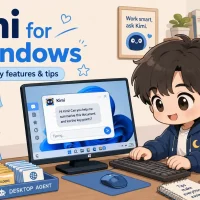 Kimi desktop app for pc cover - Kimi for Windows: Kimi, Kimi Work and Kimi Code Setup Guide