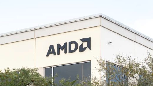 AMD logo on office