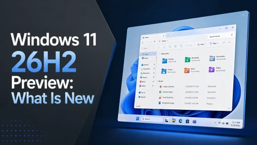 Cover image windows11 26h2 2026 august update - Windows 11 version 26H2 now available in the Release Preview Channel