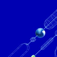 Abstract 3 D shapes in Azure style