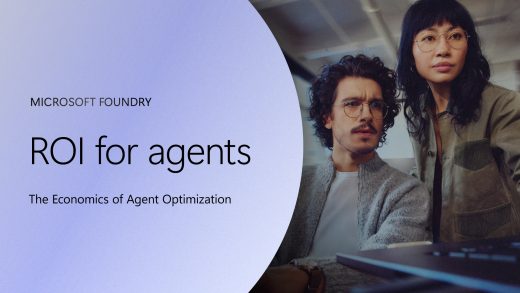 Microsoft Foundry graphic promoting ROI for agents