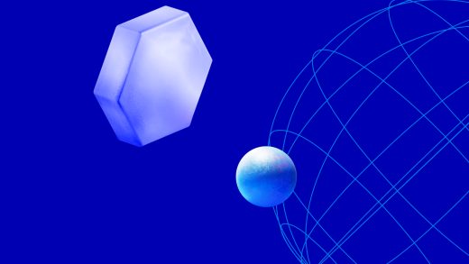 Blue abstract shapes on a blue background