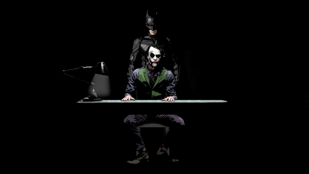 Batman and heath ledger joker