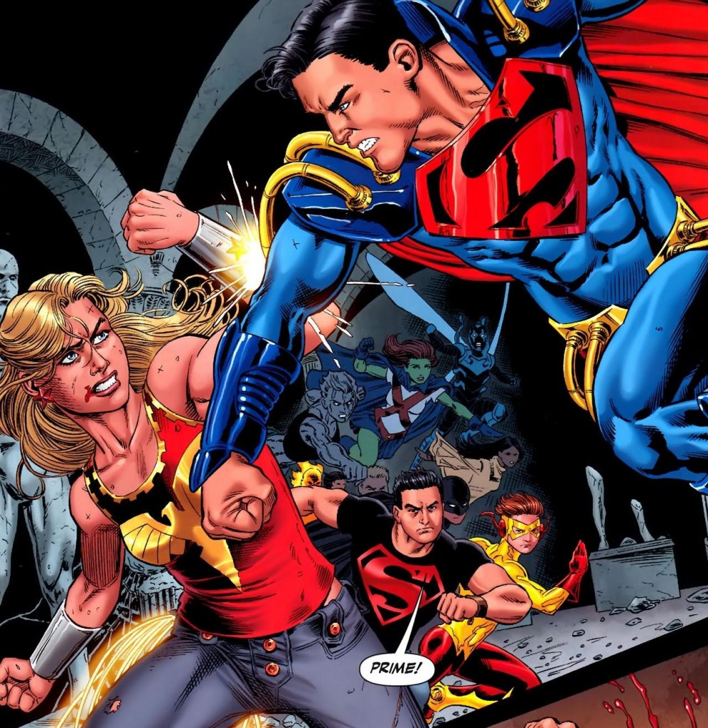 Superboy prime vs wonder girl