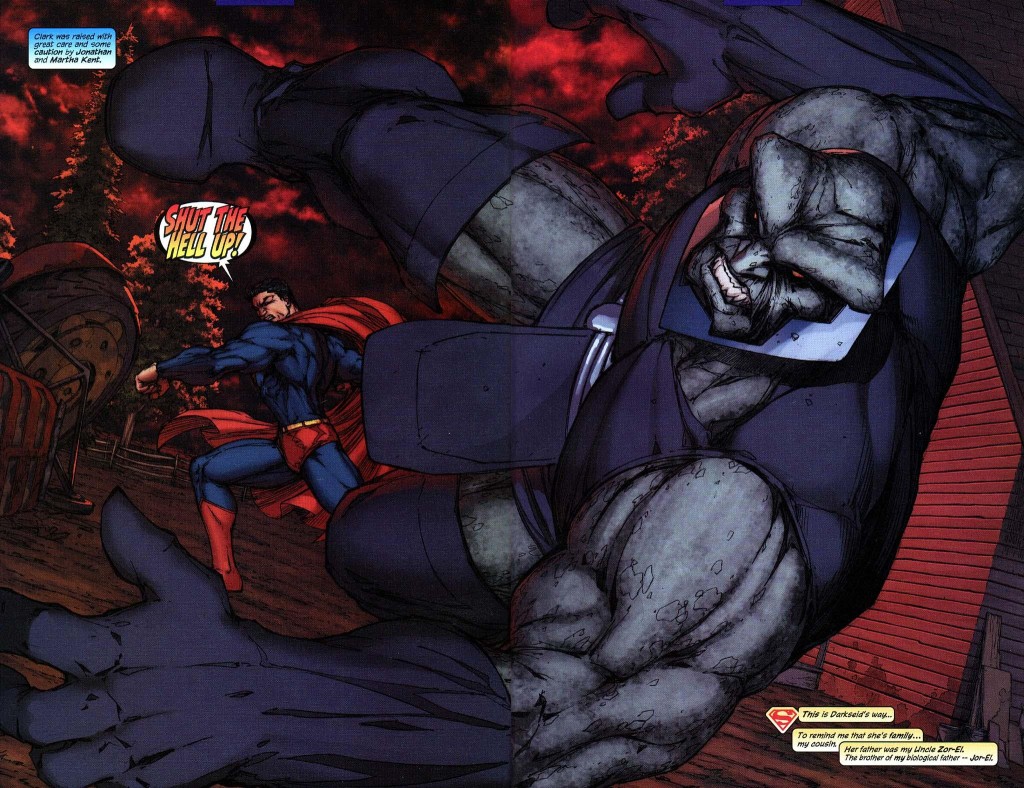 Superman beats darkseid