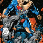 Superman fighting darkseid