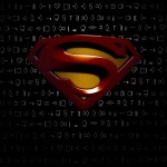 Superman logo black background