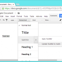 Google docs change text