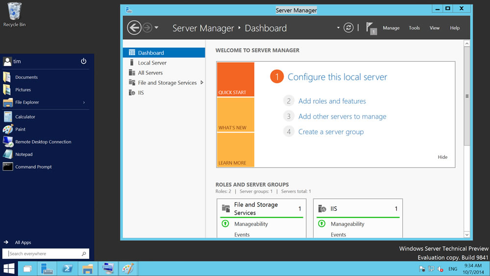 Windows server 2016 demo