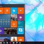 Gallery windows 10 start menu with 4 columns of live tiles