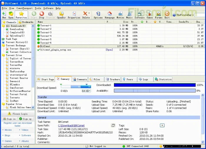 Bitcomet screenshot on pc