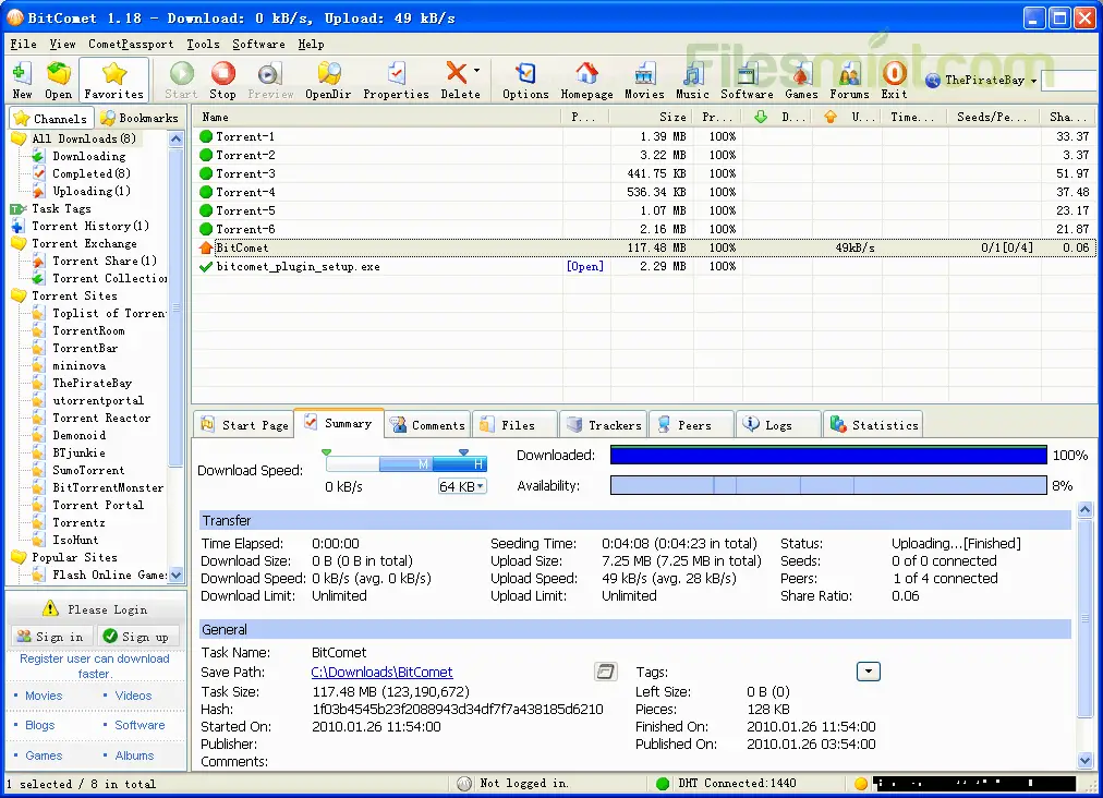 Bitcomet screenshot on pc