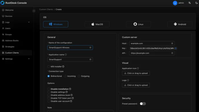 Ruskdesk for windows pc