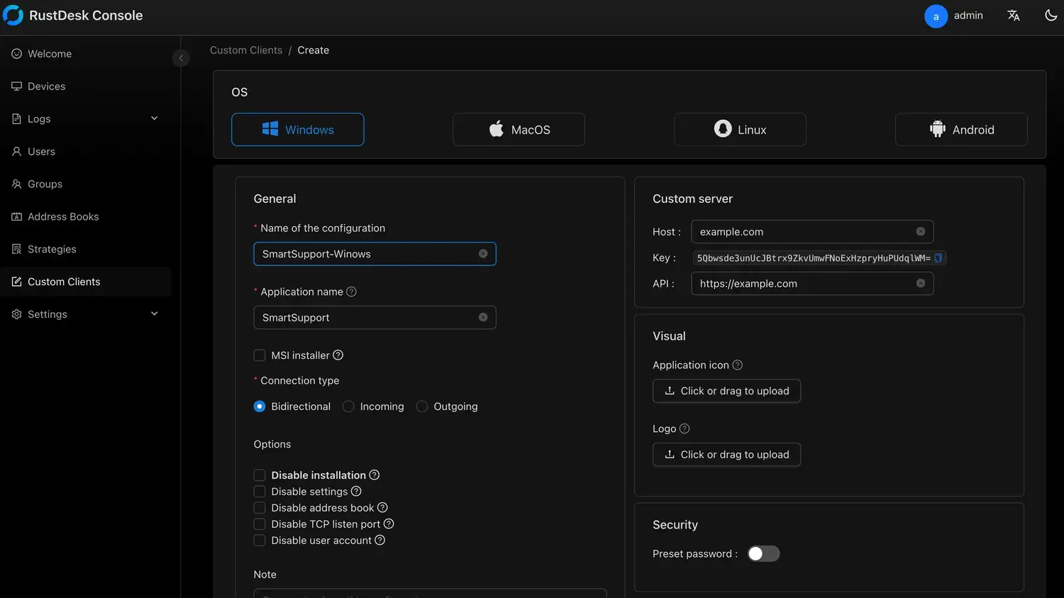 Ruskdesk for windows pc