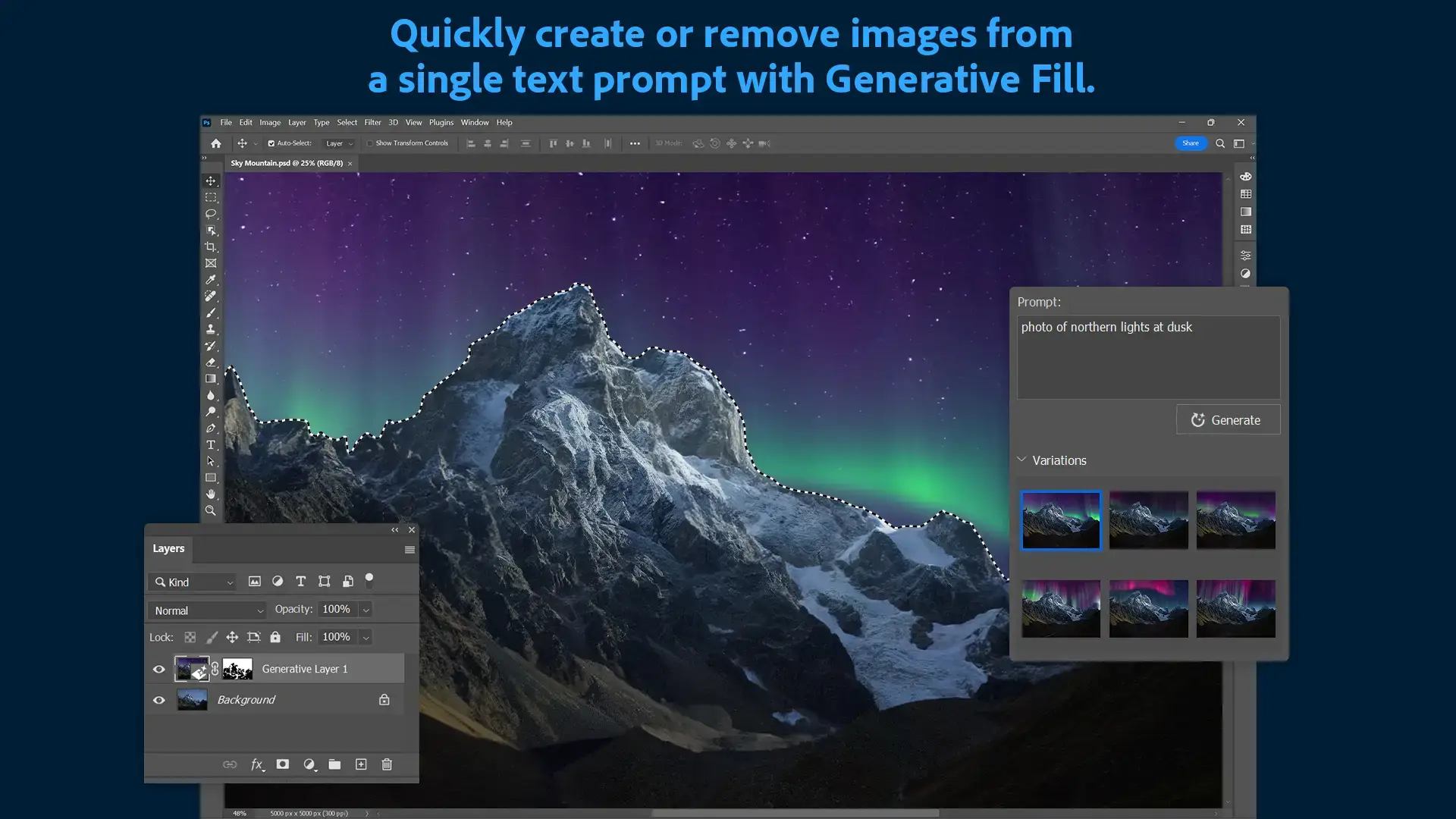 Adobe Photoshop editor interface on Windows