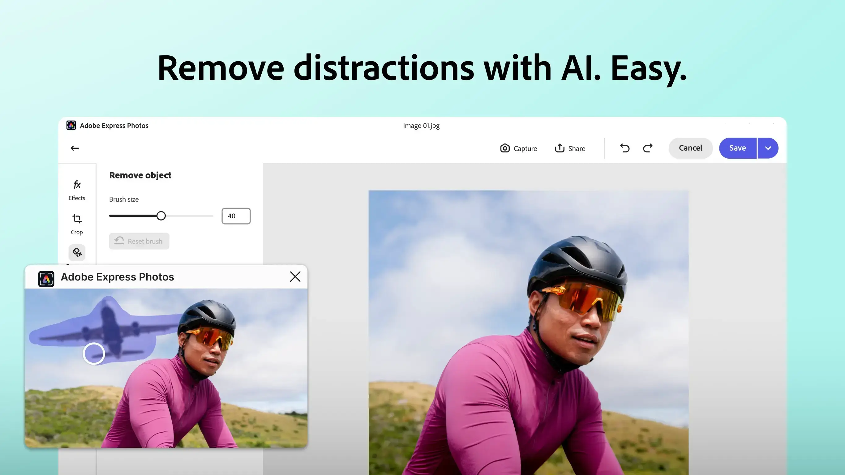 Adobe Photoshop Express interface on Windows