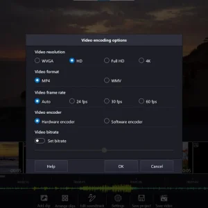 Video encoding options