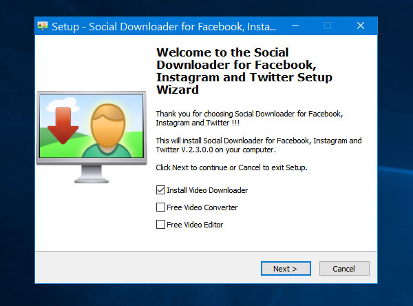 Social downloader for windows 10