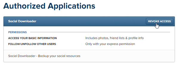 Social downloader instagram access