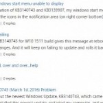 Windows 10 cumulative update kb3140743 keeps wreaking havoc on many pcs