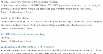 Windows 10 cumulative update kb3140743 keeps wreaking havoc on many pcs